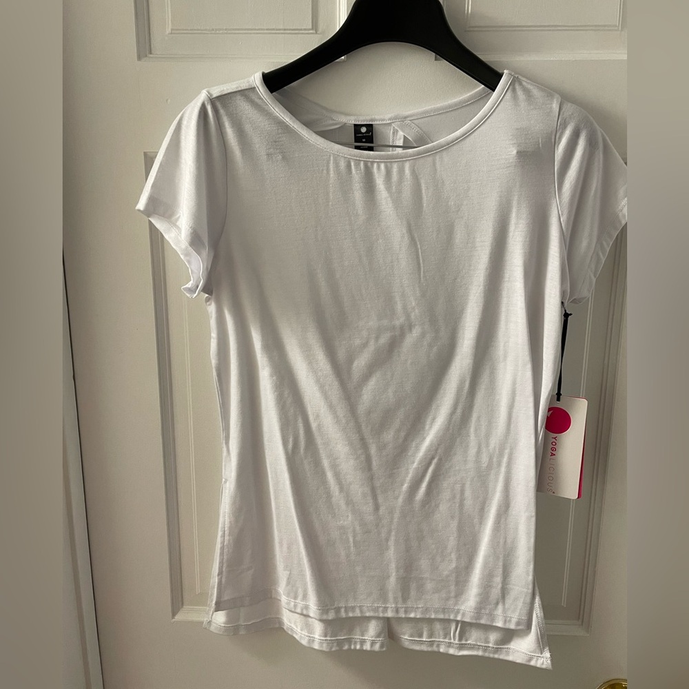 White top.  Size medium.  Brand YogaLicious!!